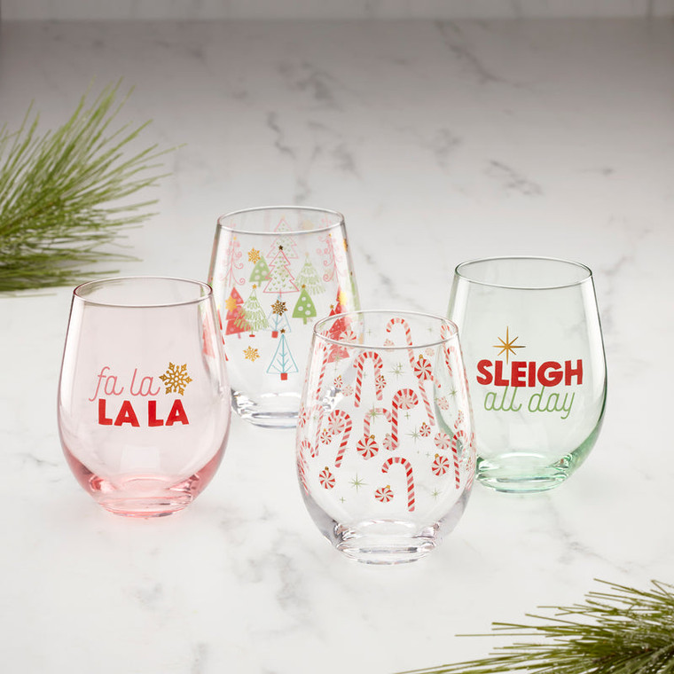 Lenox Festive Stemless Wine Glasses (Set Of 4) 896291