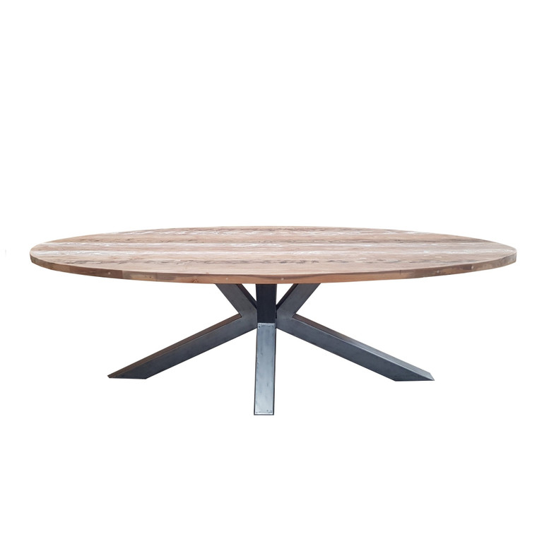 BIA13-95 Bianca Reclaimed Teak Oval Dining Table