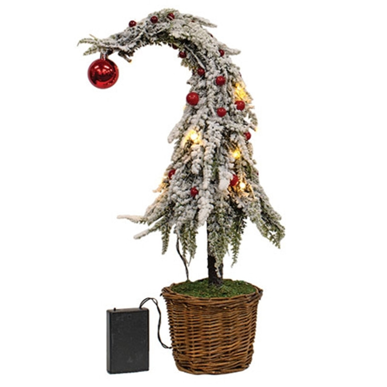 Small Curly Christmas Tree With Led Lights FJDH2610 By CWI Gifts