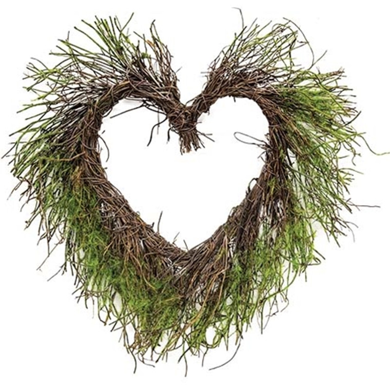 Mossy Twig Heart 12" FM30909 By CWI Gifts