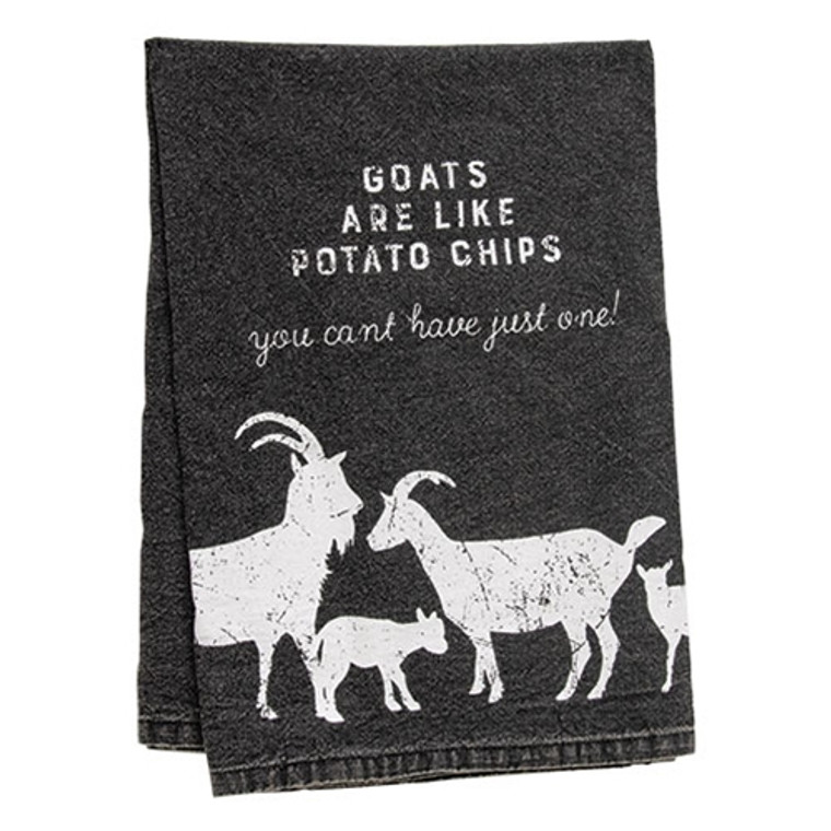 Goats Are Like Potato Chips Kitchen Towel G115956 By CWI Gifts