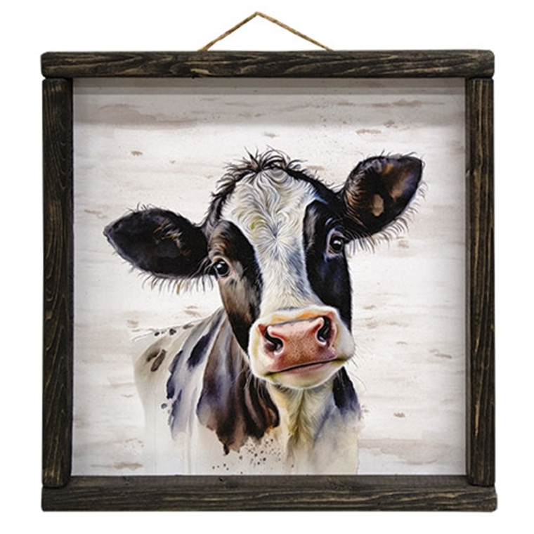 Black & White Cow Portrait Print 12" G121250 By CWI Gifts