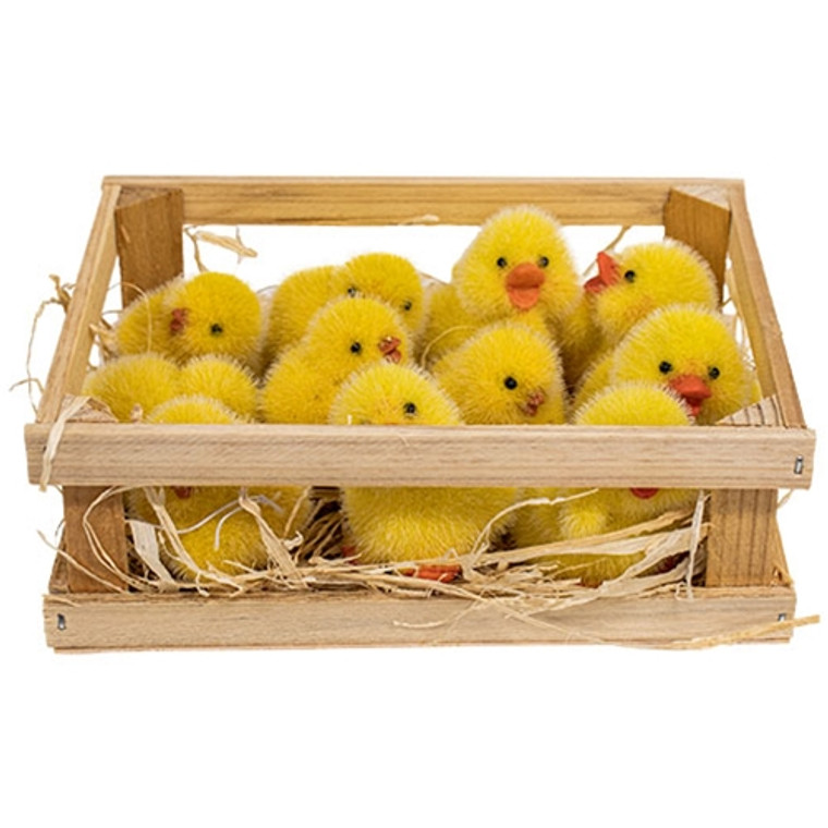 Flocked Resin Baby Duck Or Chick 2 Assorted (Pack Of 2) G2190740 By CWI Gifts