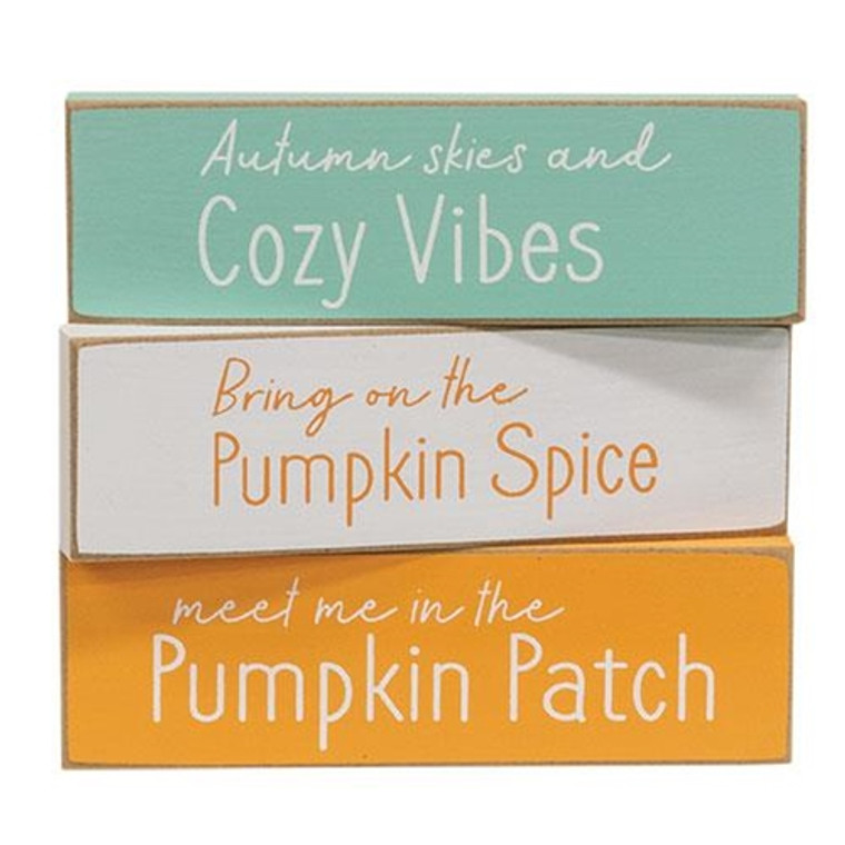Cozy Vibes Skinny Mini Block 3 Assorted (Pack Of 3) G37279 By CWI Gifts