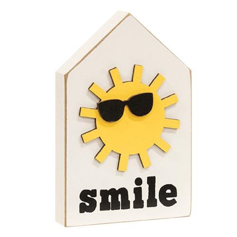 Smile Sunshine With Sunglasses Block Sitter G37709 By CWI Gifts