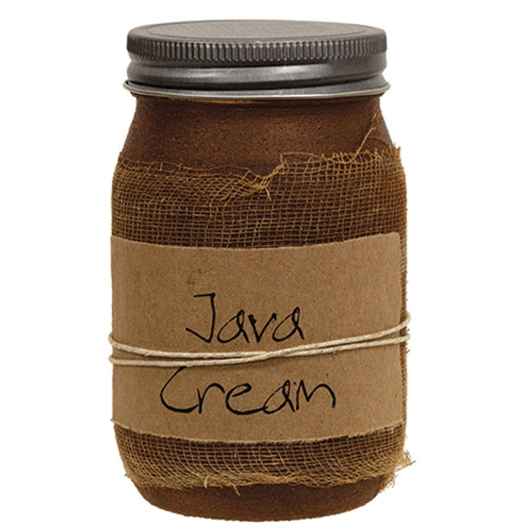 Java Cream Jar Candle 16Oz GBC4471 By CWI Gifts