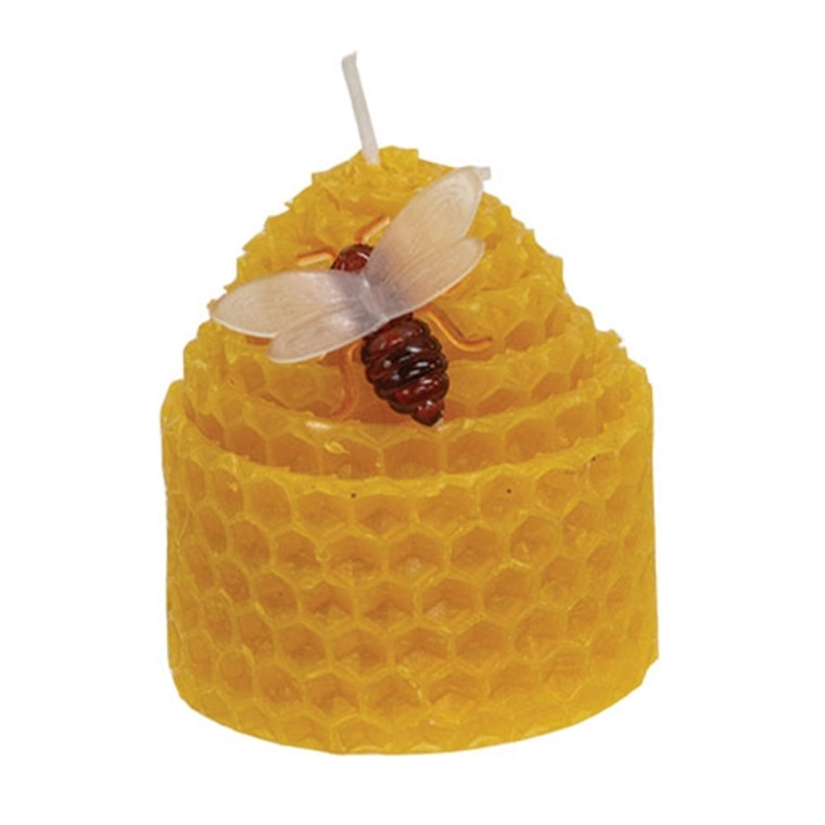 Yellow Honeycomb Bee Charm Candle GBW01Y By CWI Gifts