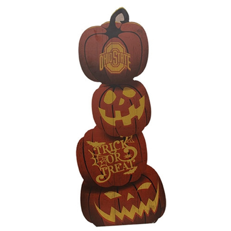 Osu Pumpkin Stack Leaner 31"H GC20420 By CWI Gifts