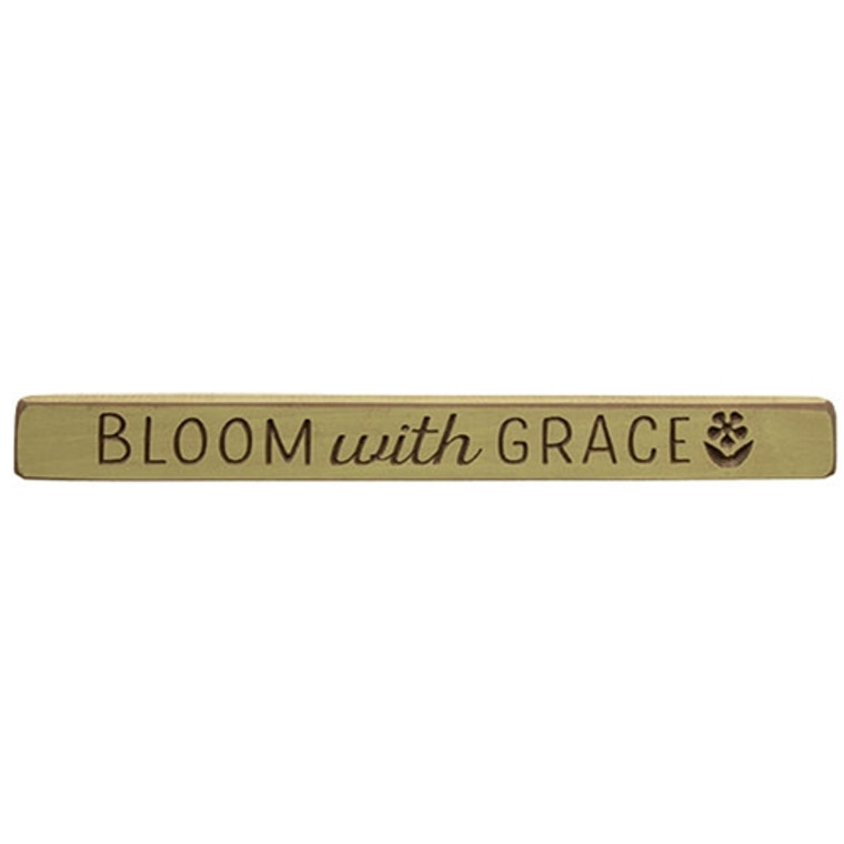 Bloom With Grace Engraved Block 18" GE90333 By CWI Gifts