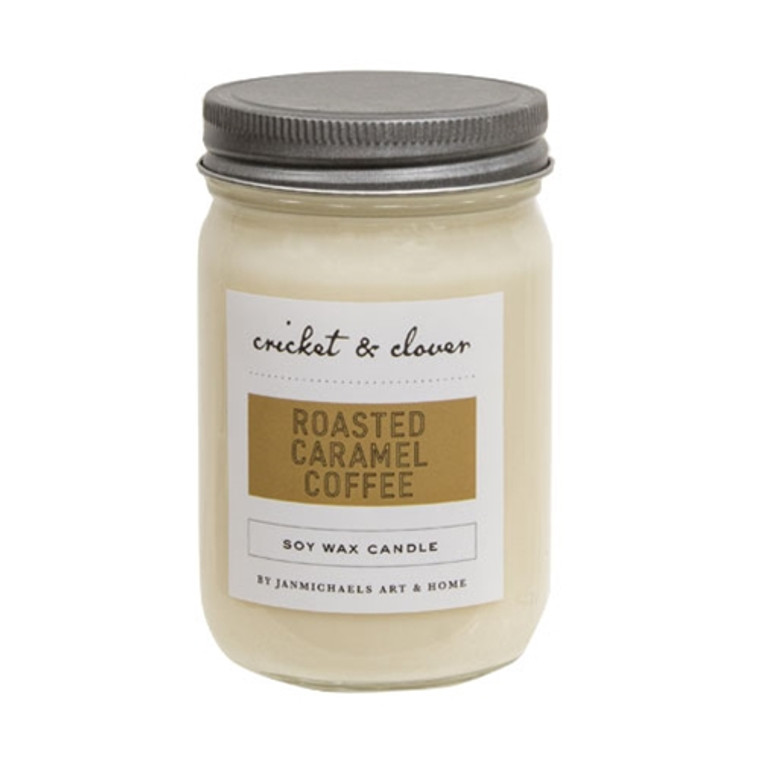 Roasted Caramel Coffee Soy Mason Candle GJC101401 By CWI Gifts