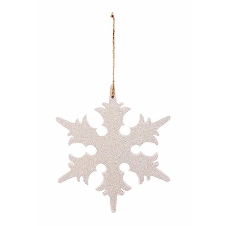White Glitter Snowflake Ornament GRJA2753 By CWI Gifts