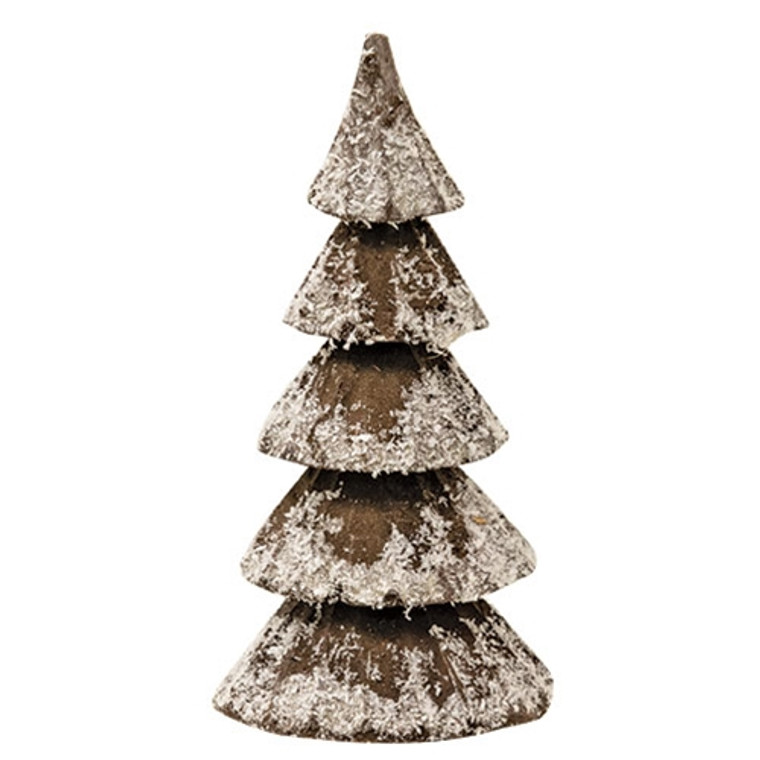 Wooden Snowy Tree 3 Assorted (Pack Of 3) GSYA3030 By CWI Gifts