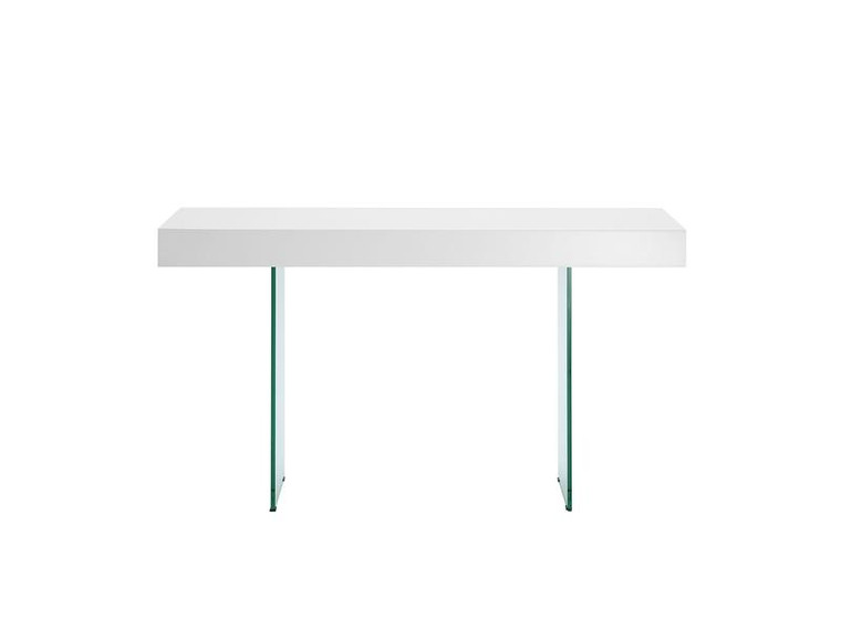 Il Vetro High Gloss White Lacquer Console Table CB-111-W-CONSOLE