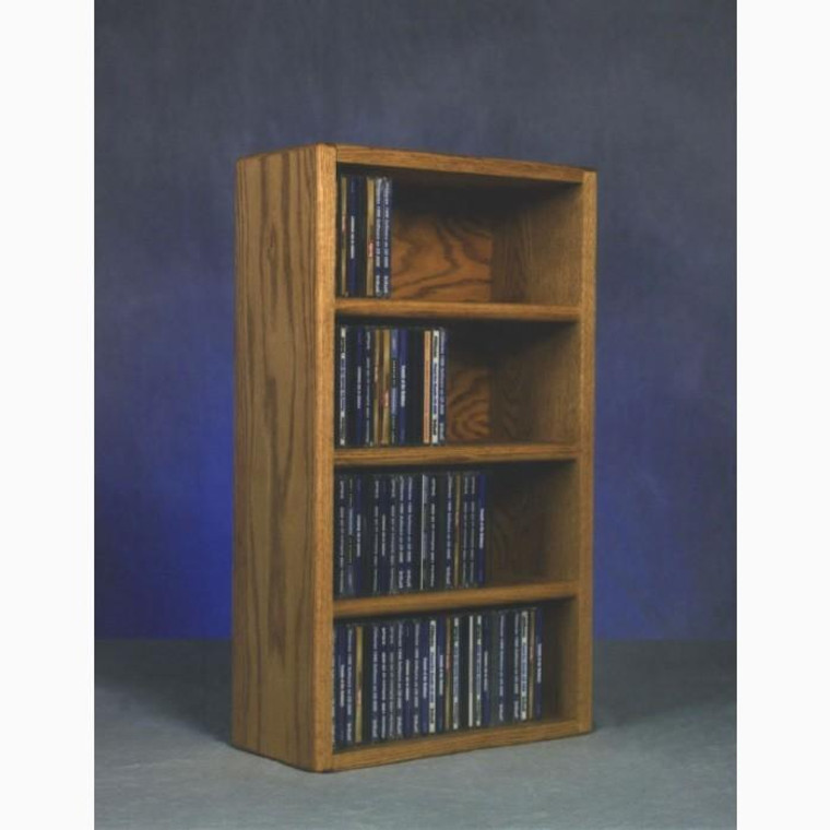 403-1 Wood Shed Solid Oak Desktop Or Shelf CD Cabinet