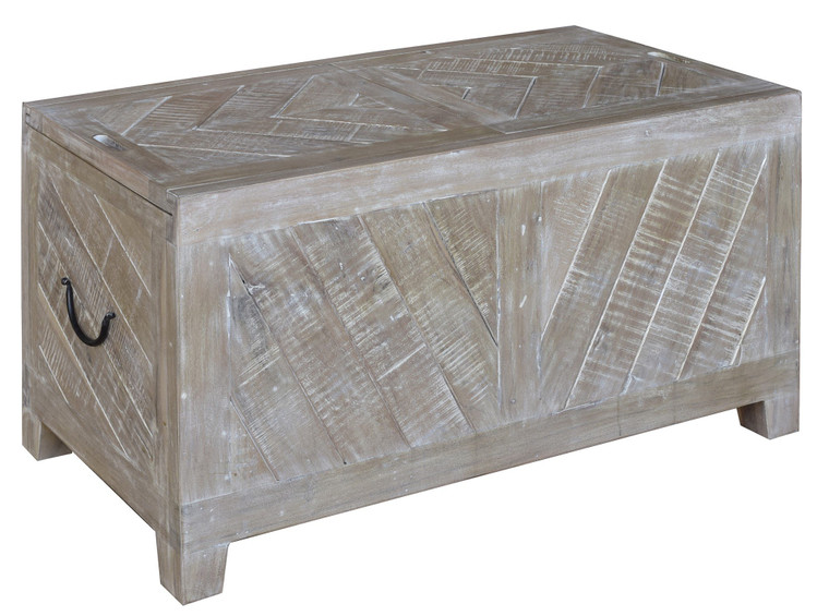 Crestview Bengal Manor Mango Wood Cocktail Table With Wine Storage CVFNR369