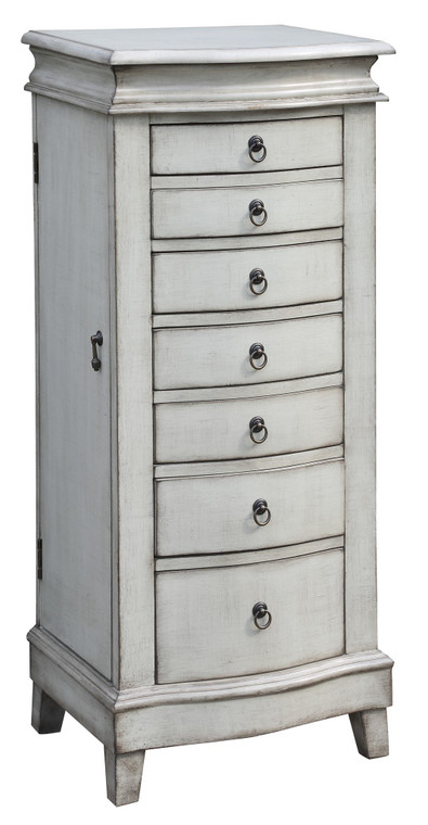 Crestview Evelyn Pale Grey Jewelry Armoire CVFZR2178