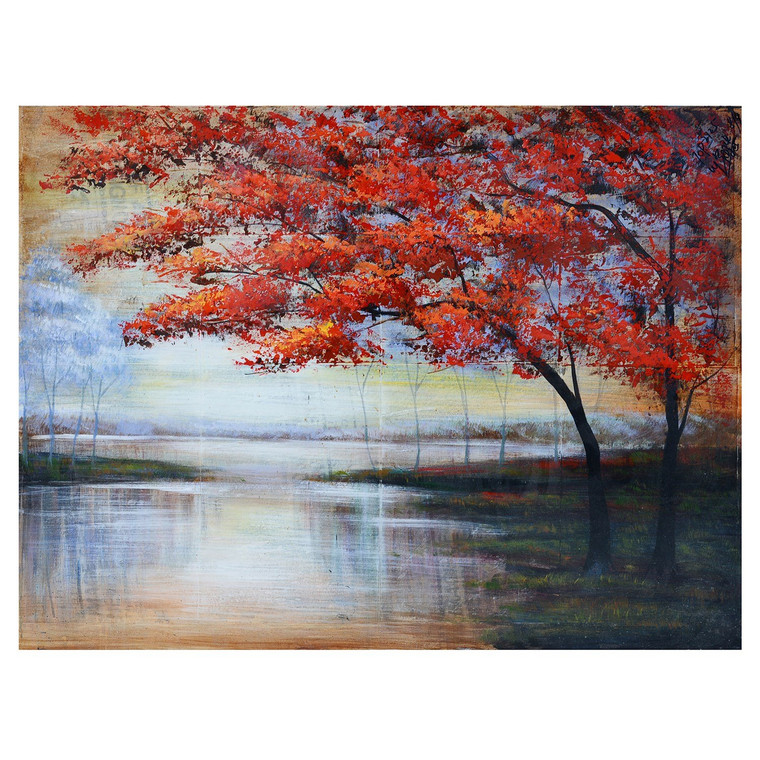 Crestview Over Red Canvas Wall Decor CVTOP2125