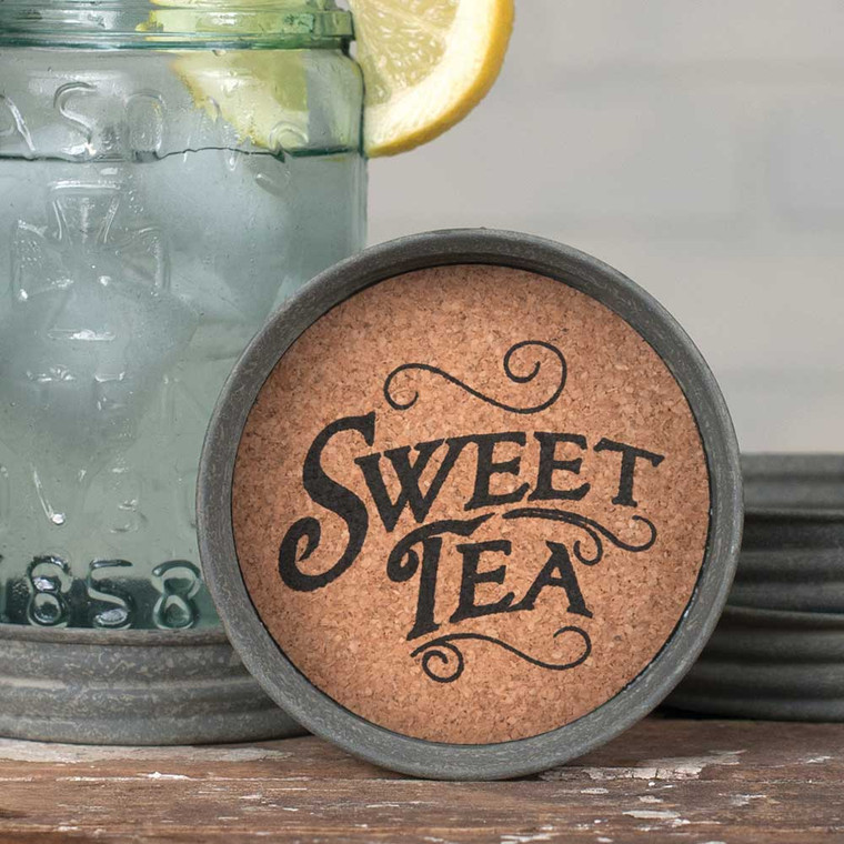 CTW Home Mason Jar Lid Coaster - Sweet Tea (Pack Of 4) 370168T