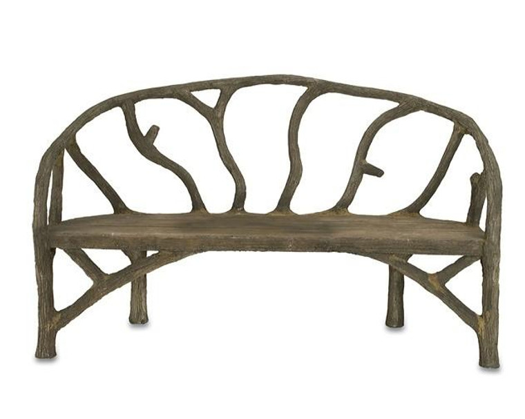 Currey and Company Rectangular Wood Arbor Bench 2700