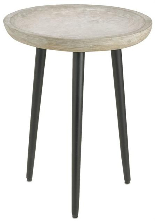 Currey and Company Round Black Campo Table Large 4161