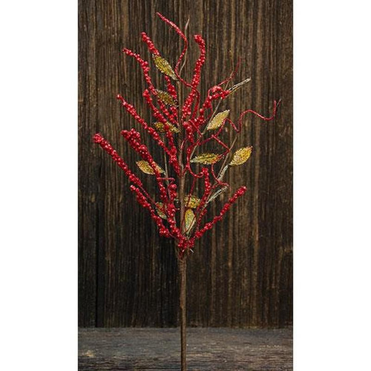 Red Glitter Bud Spray FISB10544 By CWI Gifts