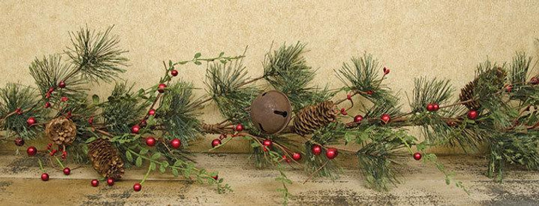 Red Berry Pine Garland - 4Ft FISB51681 By CWI Gifts