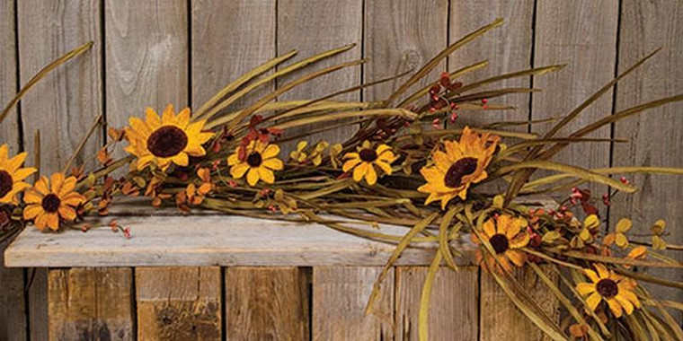 Grassy Sunflower Garland FISB57511 By CWI Gifts