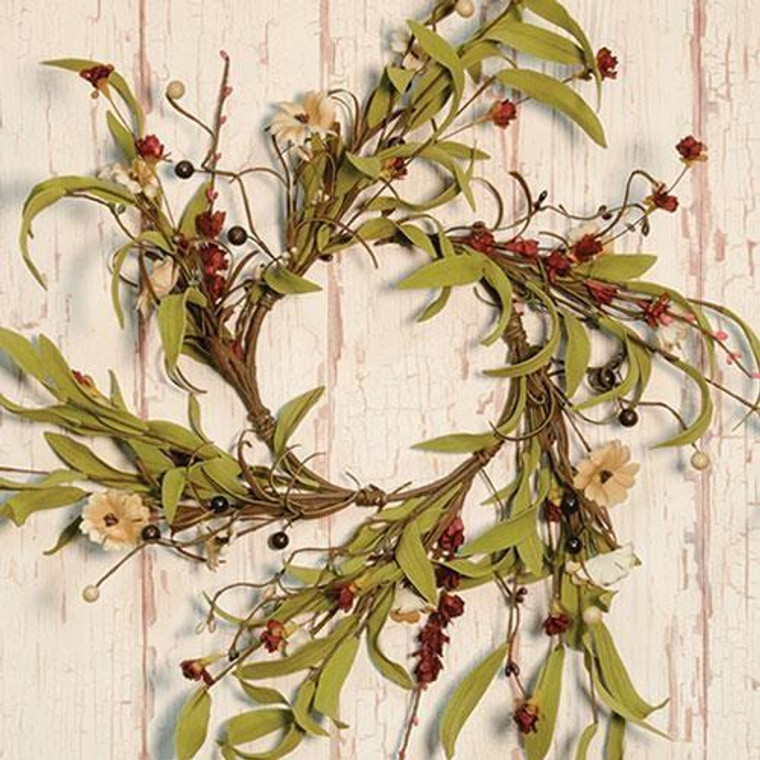 *Teastain Country Flower Wreath 12" FISB61702 By CWI Gifts