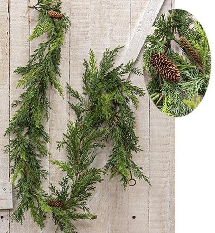 Prickly Pine Garland Christmas Green FLM3996 By CWI Gifts