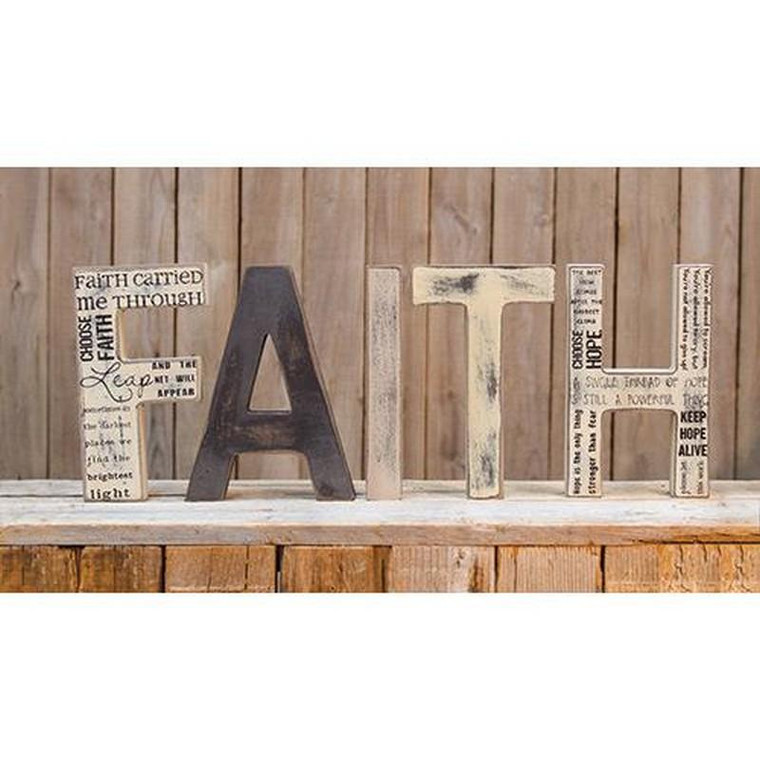 Faith Letters - (Set Of 5) G33059 By CWI Gifts