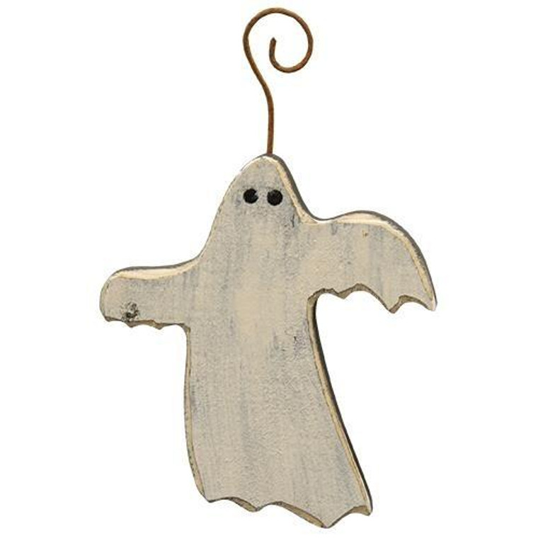 Wooden Ghost Ornament G33855 By CWI Gifts