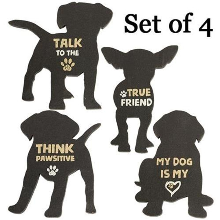 4/Set Dog Magnets G34032 By CWI Gifts