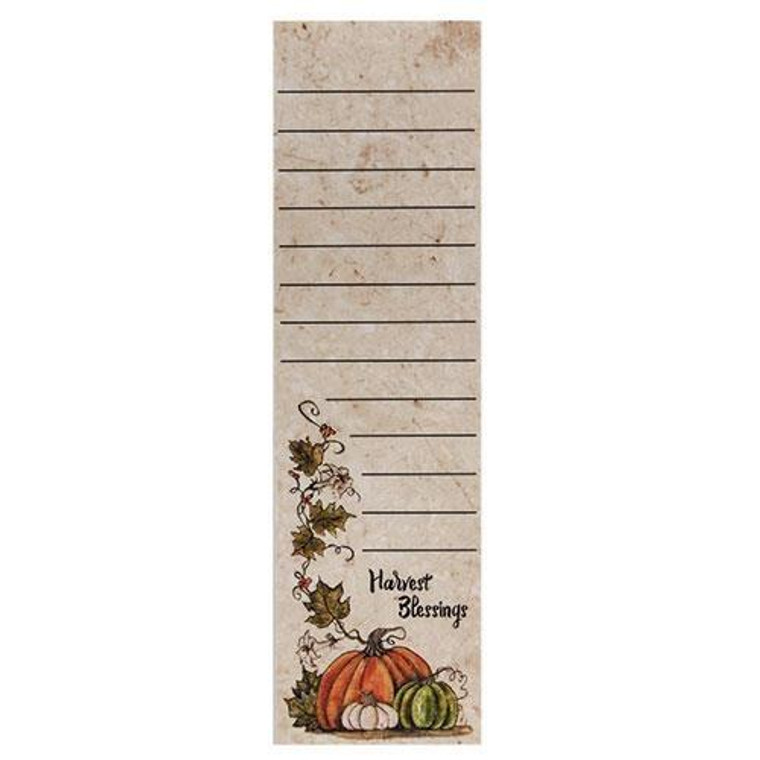 Harvest Blessings Long Notepad G50019 By CWI Gifts