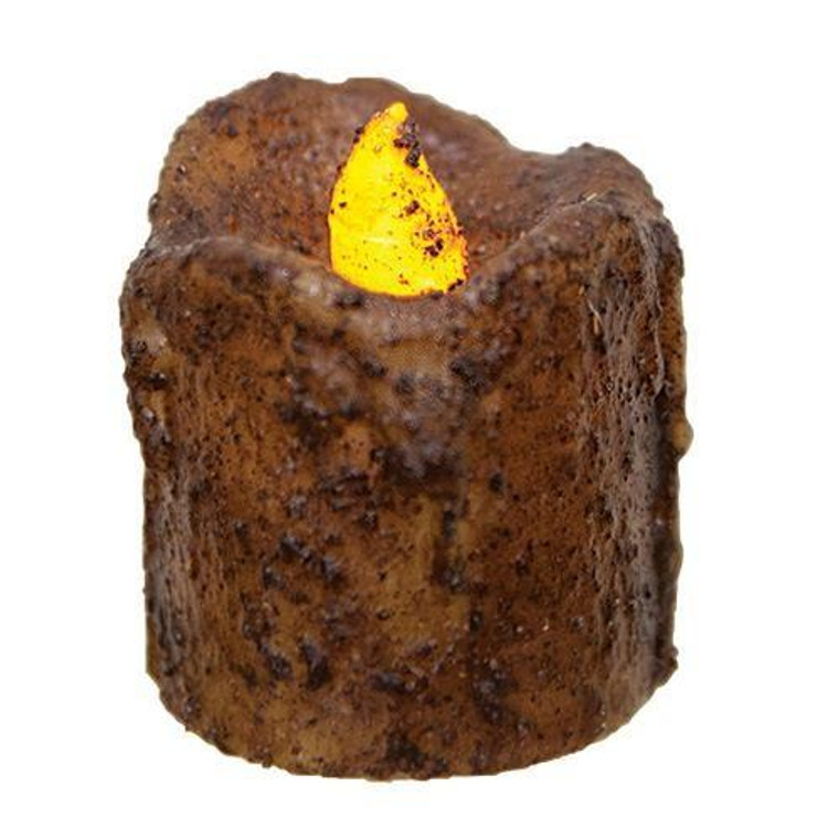 Burnt Mustard Mini Dripped Timer Votive G84375 By CWI Gifts
