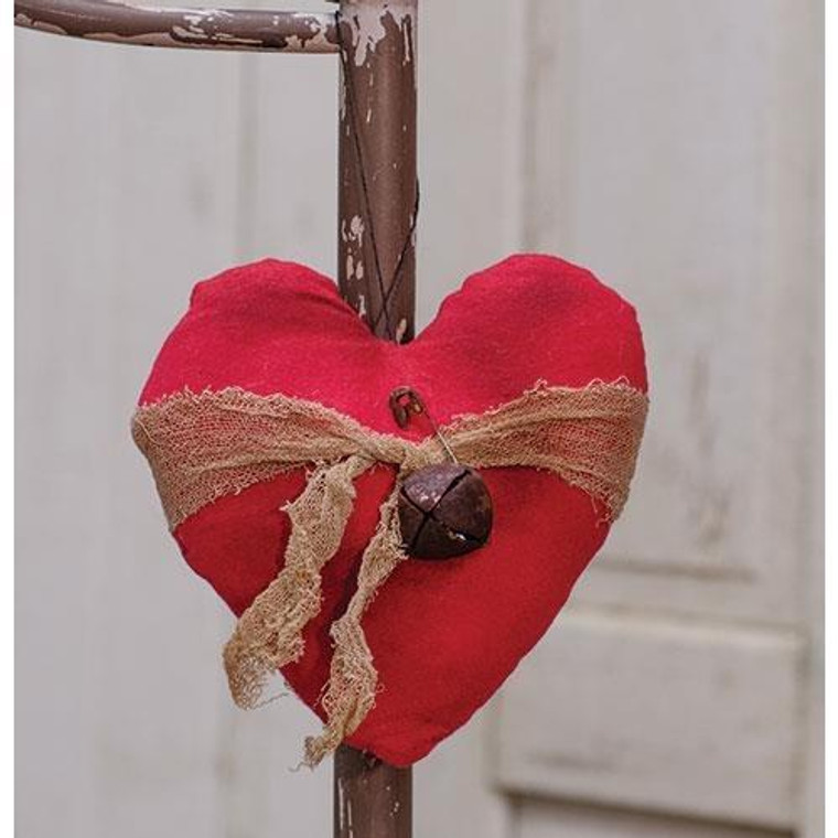 Heart Ornament W/ Rusty Bell GCS36974 By CWI Gifts