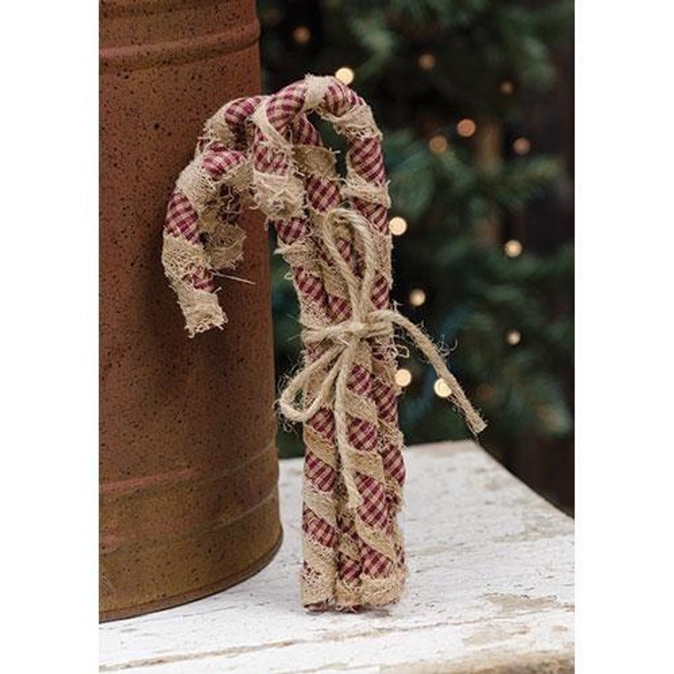 Fabric Candy Cane Bundle GCS36983 By CWI Gifts
