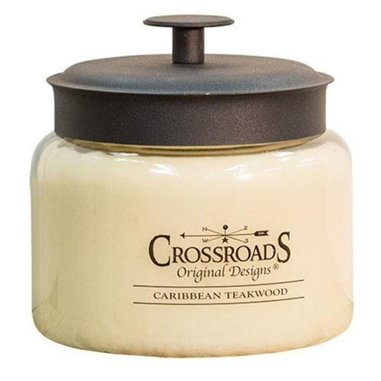 Caribbean Teakwood Jar Candle 48Oz GCT48 By CWI Gifts