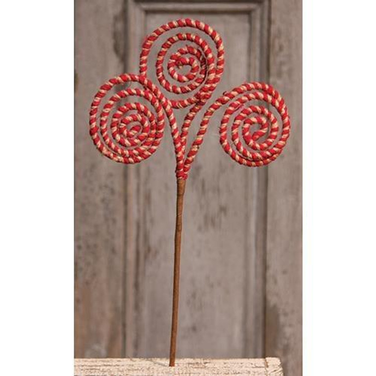 Red Spiral Candy Pick 18" GFX69510 By CWI Gifts