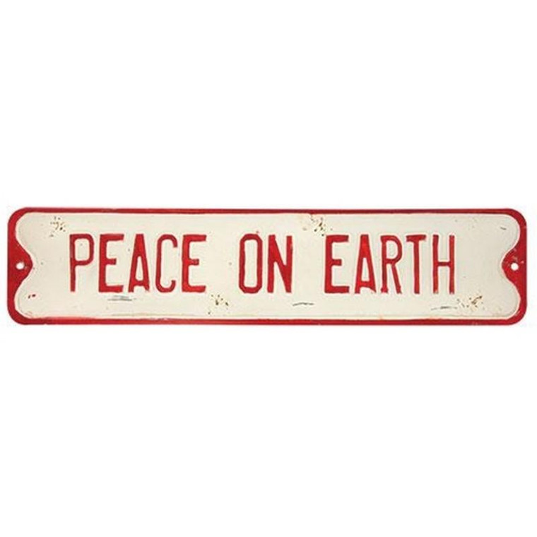 Peace On Earth Street Sign GH60208 By CWI Gifts