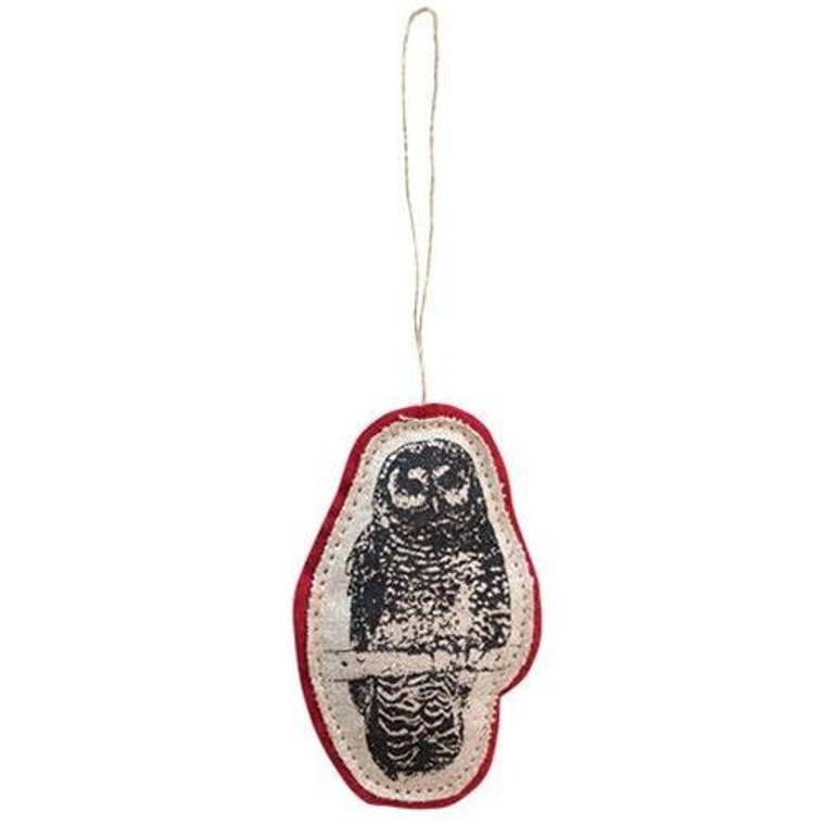 *Printed Felt Owl Orn GM9084 By CWI Gifts