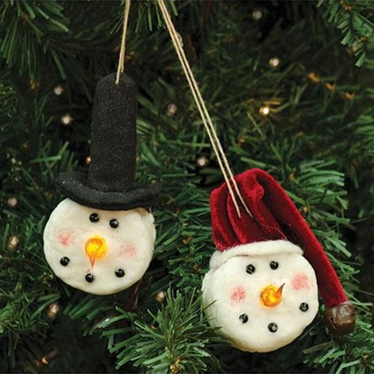 Snowman Timer Tealight 2 Asstd. (Pack Of 2) GTLX89114T By CWI Gifts