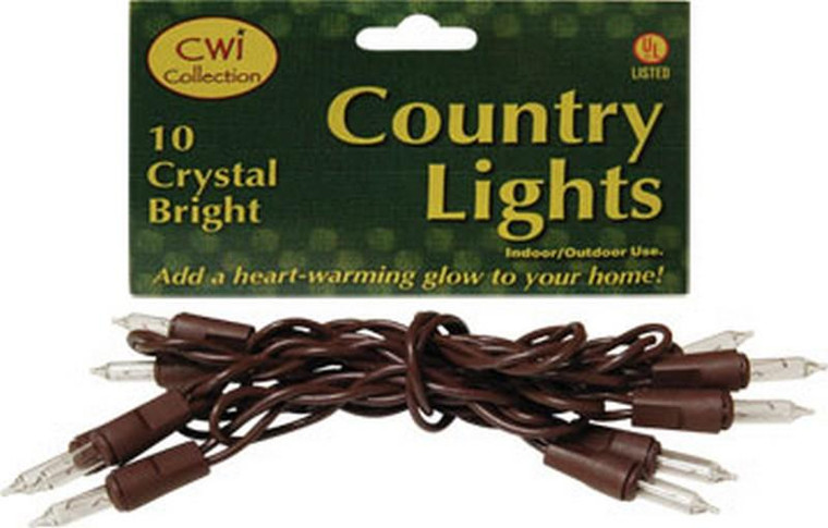 Light Set Brown Cord 10Ct M09865 By CWI Gifts