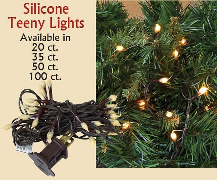 Warm Silicone Teeny Lights Brown Cord 20Ct M620416 By CWI Gifts