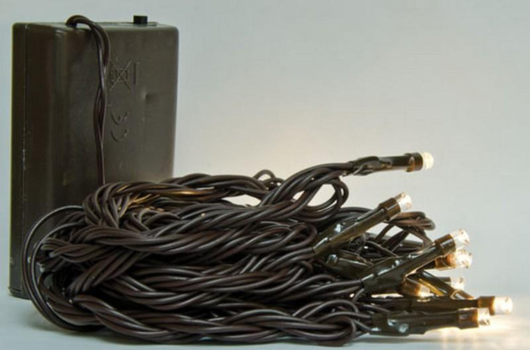 Led Battery Twinkle Lights Brown Cord 20Ct M620454 By CWI Gifts