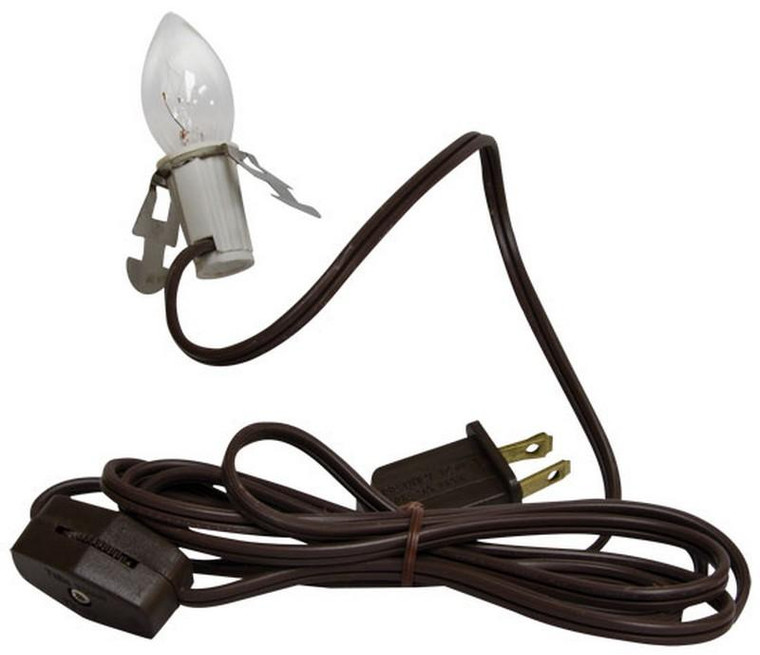 Clip Light W/Bulb Brown Cord M6406 By CWI Gifts