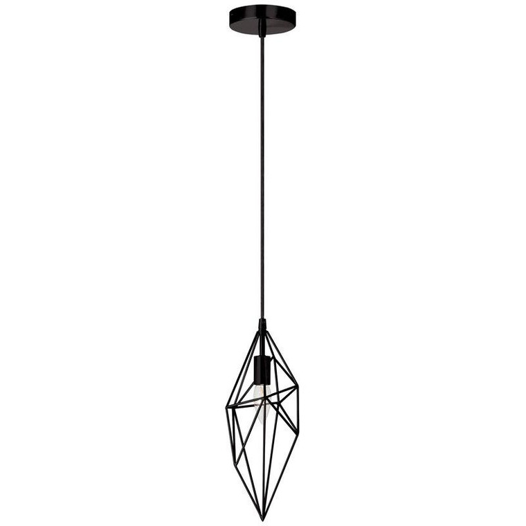 Dainolite 1 Light Incandescent Pendant, Black Finish 918-1P-BK