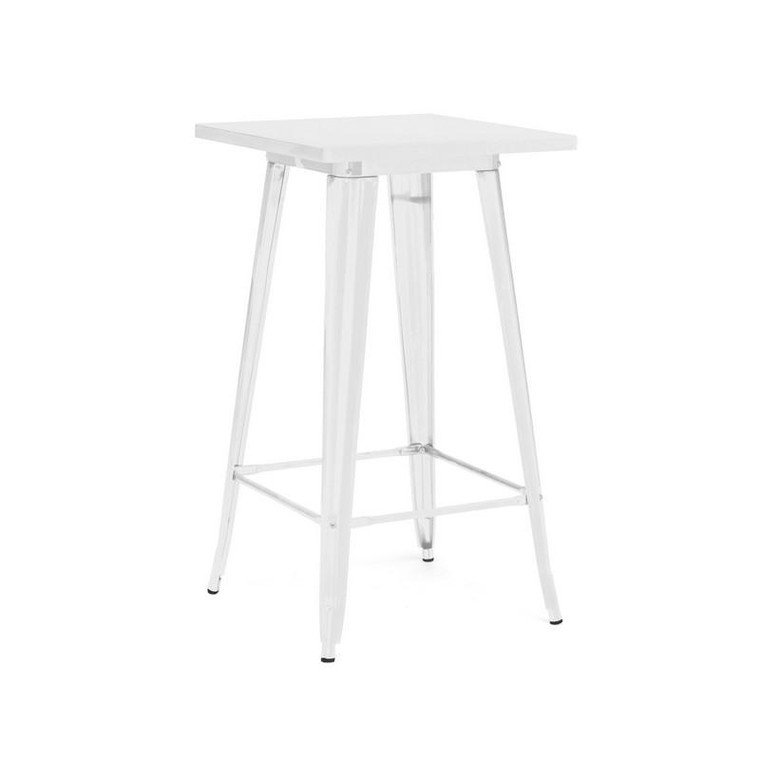 Dreux Tolix Glossy White Steel Bar Table LS-9110-WHT