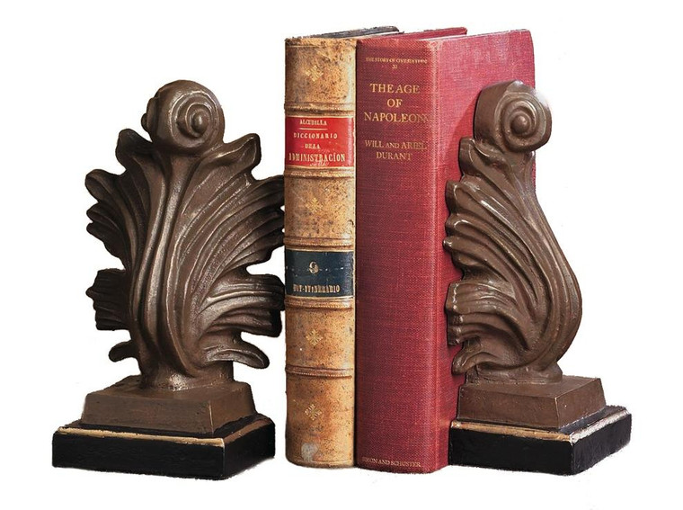 HC337 Acanthus Bookends Iron Gold & Bronze ( Pair ) by Dessau Home