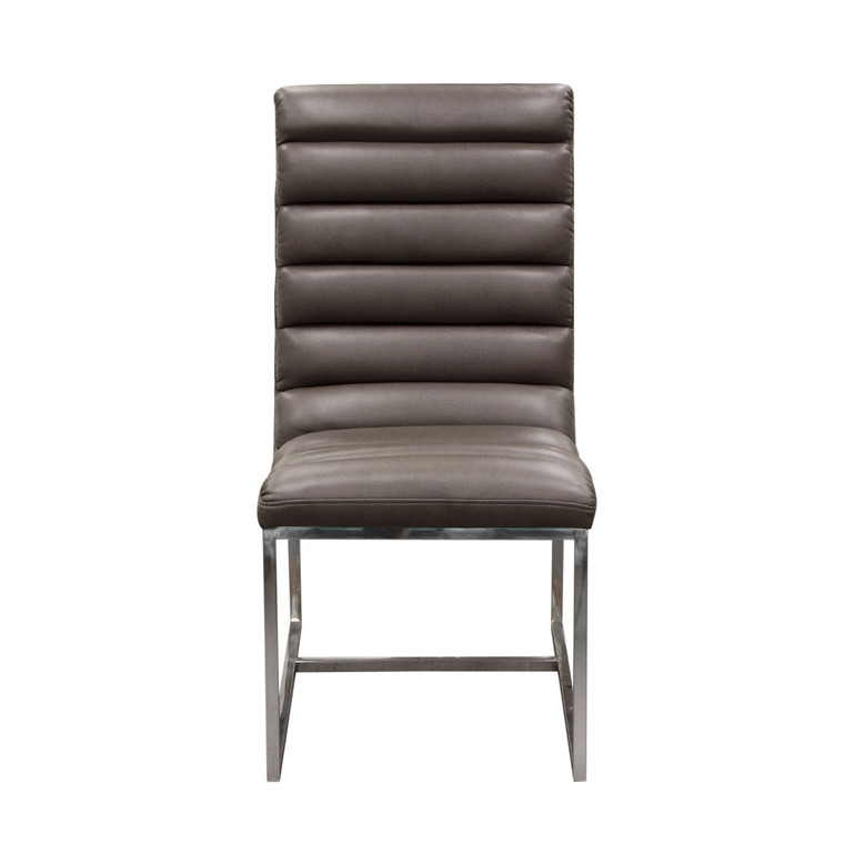 Bardot 2-Pack Dining Chair W/ Stainless Steel Frame - Elephant Grey BARDOTDCEG2