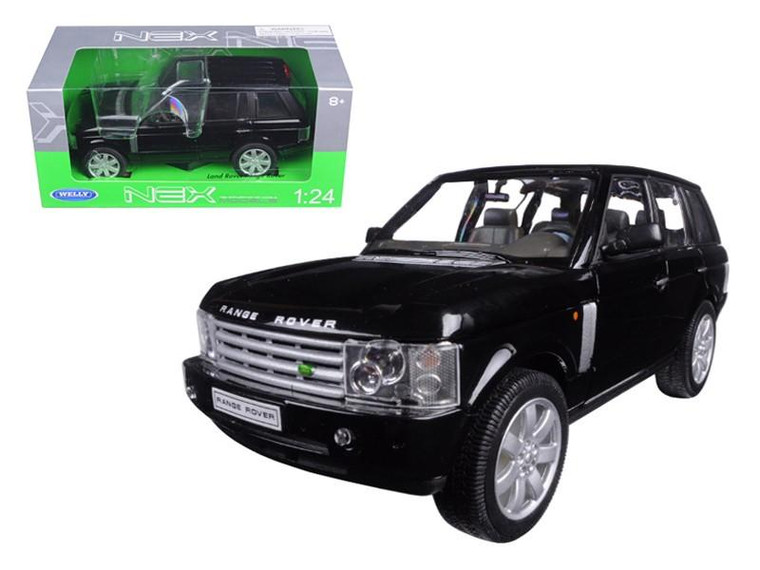 Land Rover Range Rover Black 1/24 Diecast Model Car By Welly (Pack Of 2) 22415bk